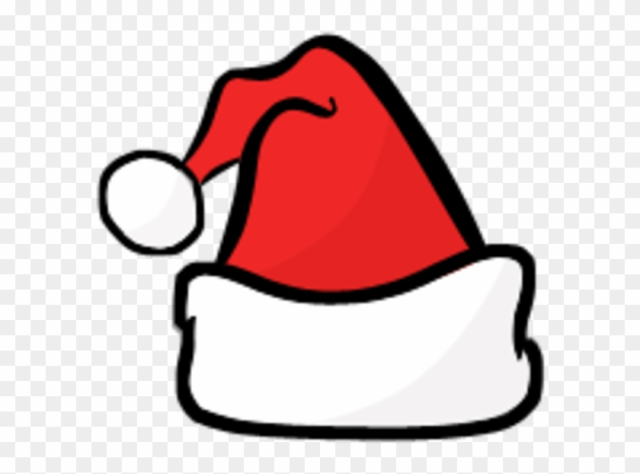Santa Hat Clipart Black And White - Christmas Clip Art