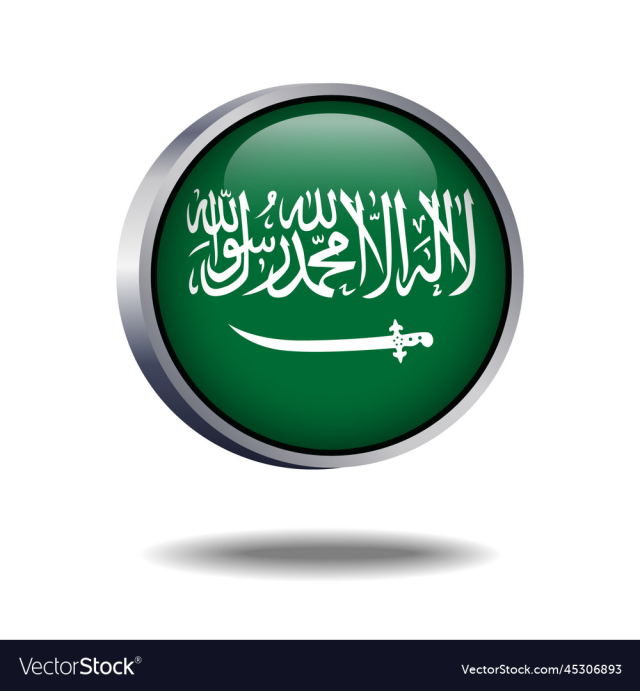 saudi arabia flag button