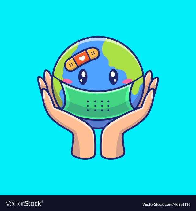 save world from virus cartoon