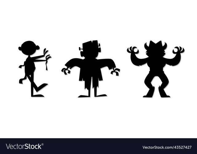 scary ghosts set halloween element
