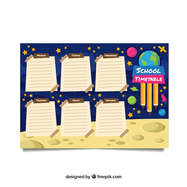 School timetable to organize