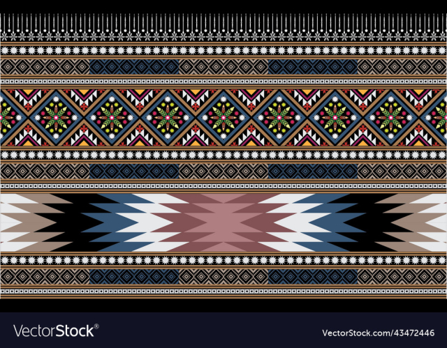 seamless decorative boho ancient hand drawn ethnic