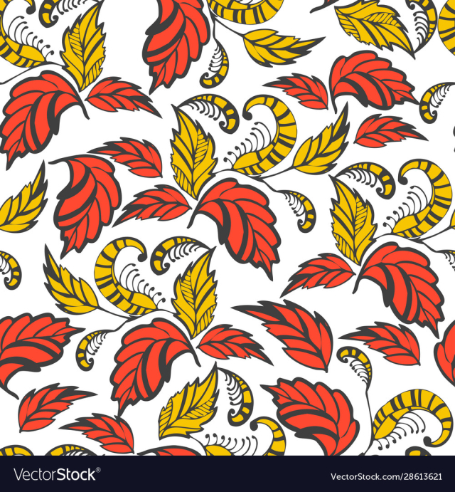 seamless hand-drawn flowers pattern