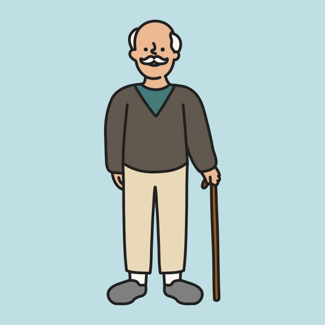 Senior man collage element, grandfather | Free Vector - rawpixel