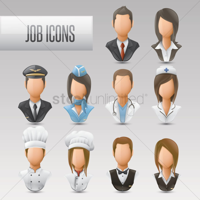 Set of job icons