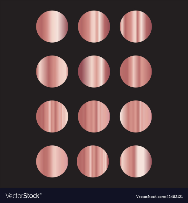 set of rose gold gradients