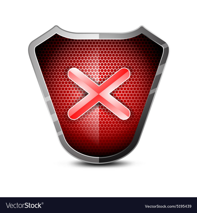 Shield negative vector image