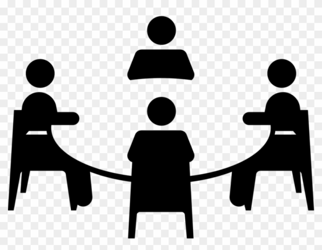 Silhouette Meeting At Getdrawings - Group Discussion Icon Png