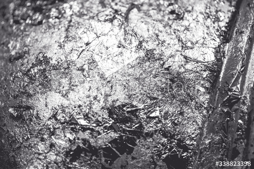 Silver foil crumpled