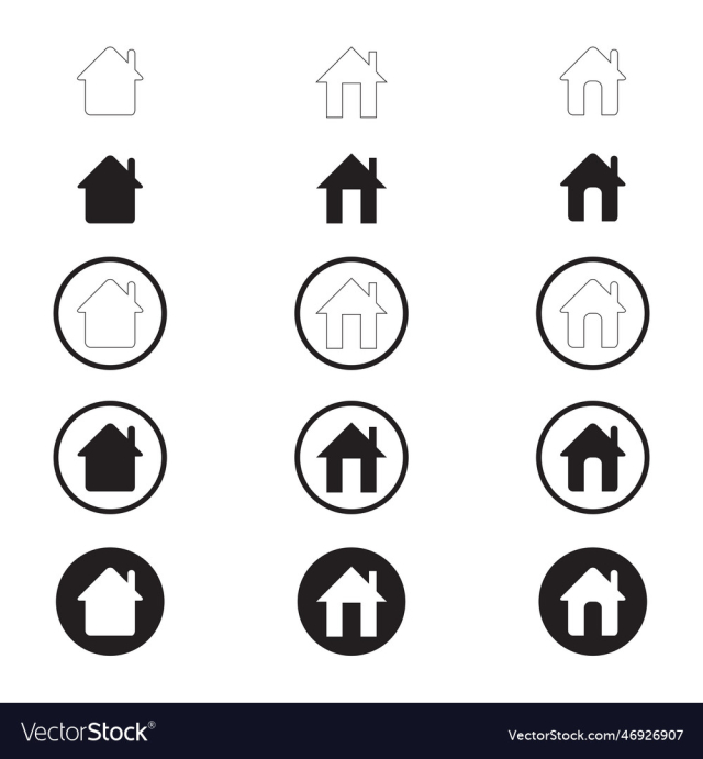 simple set of home icon