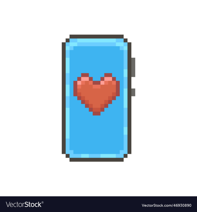smartphone with abstract red heart
