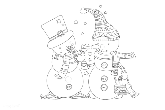 Snowman vector | Free stock vector - 291777