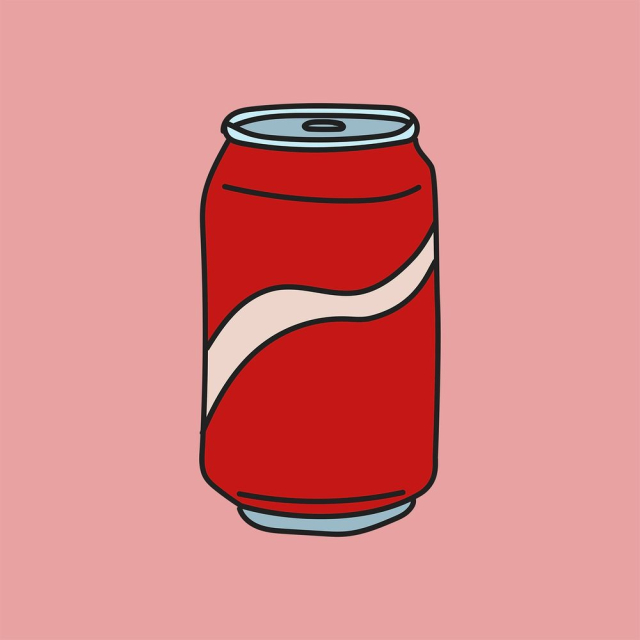 Soda can doodle sticker, cute | Free PSD Illustration - rawpixel