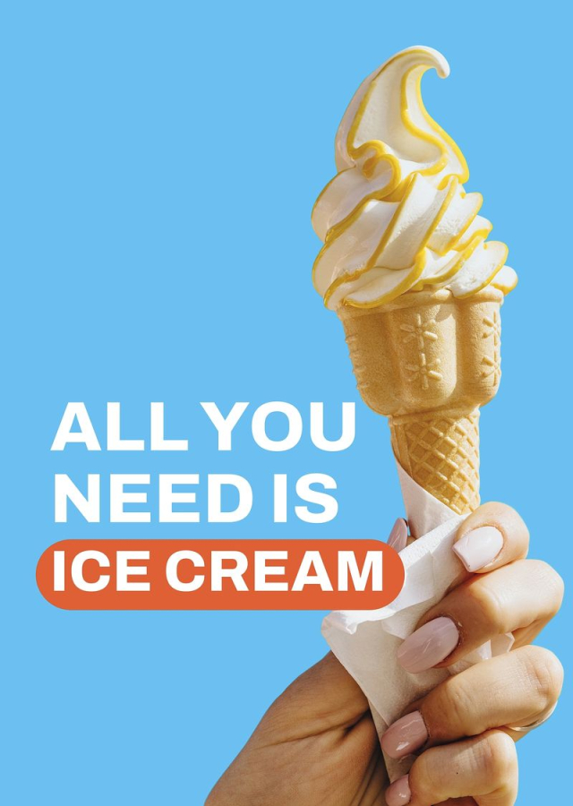 Soft serve poster editable template, | Free PSD Template - rawpixel