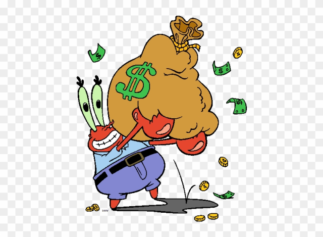 Free: Spongebob Squarepants - Mr Krabs With Money - nohat.cc, حجم الصورة 640x469