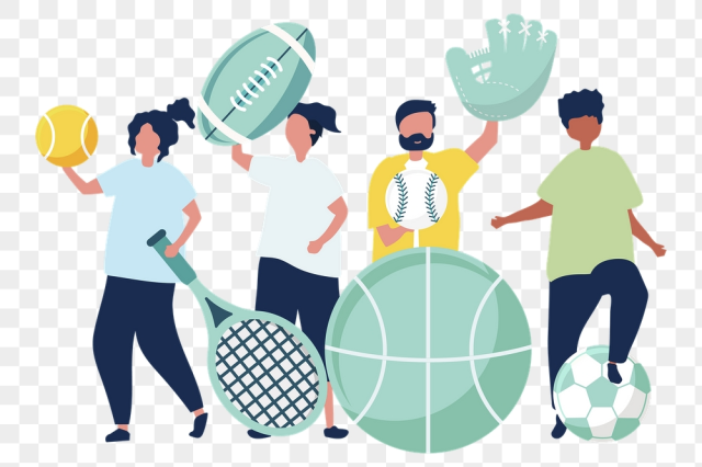 Sport players png cartoon collage | Free PNG - rawpixel