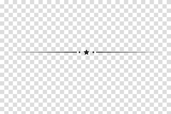 Star horizontal line decoration elements transparent background PNG clipart