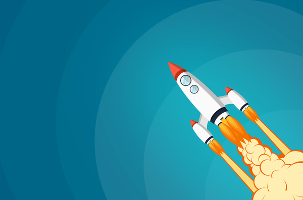 Start-Up Project Concept with Rocket Launch