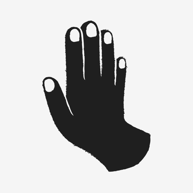Stop gesture sticker, simple line | Free Vector Illustration - rawpixel