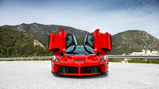 Stunning Red Ferrari LaFerrari with Open Doors