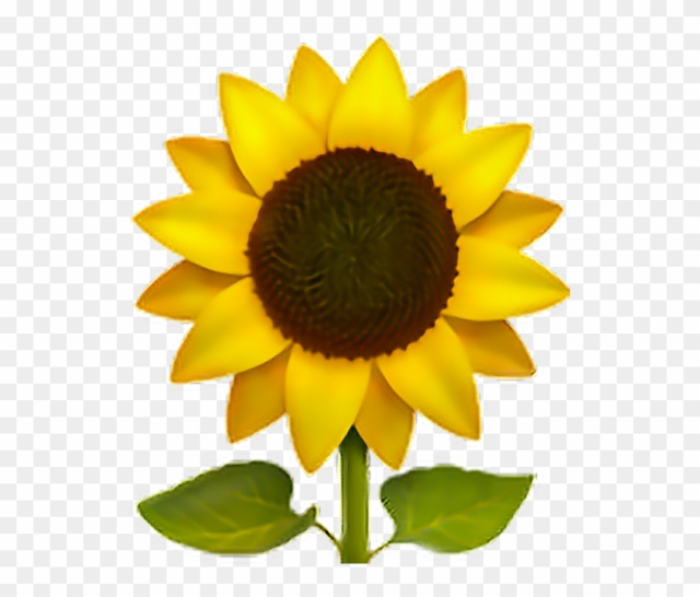 Sunflower Emoji Flower Sun Freeedit Iphone Cute - Sunflower Emoji Png