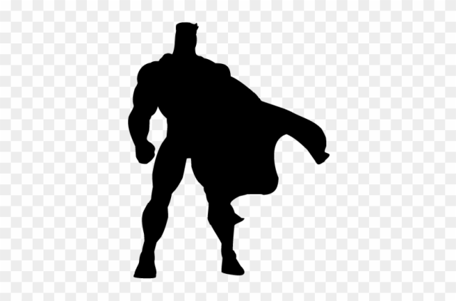 Super Hero Silhouette Wall Sticker 3769 - Super Hero Silhouette Png