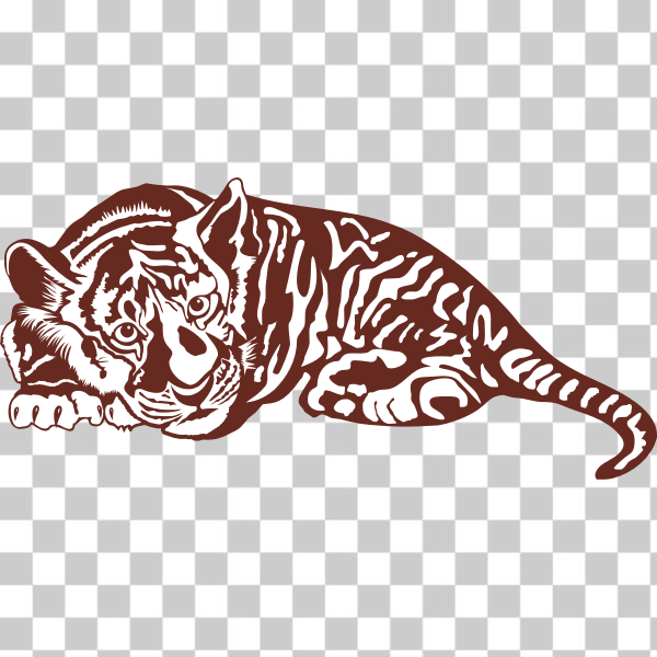 SVG A tiger cub