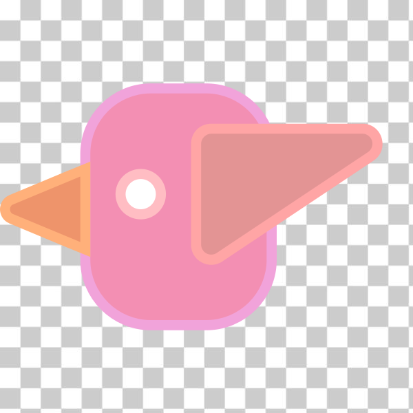 SVG Abstract cute simple cartoon bird vector image