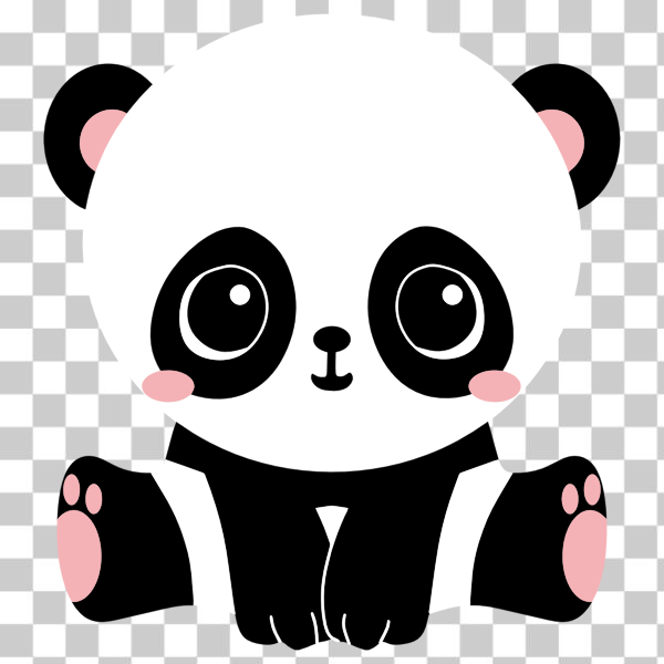 SVG Adorable panda