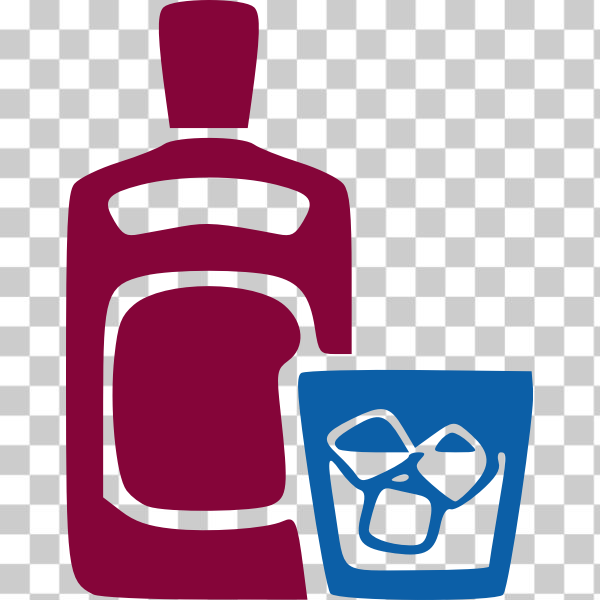 SVG Alcohol Ice and bottle