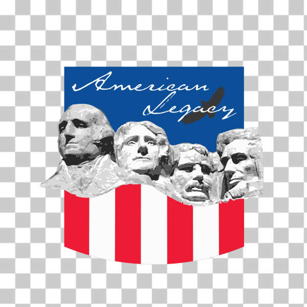 SVG American legacy with Mt Rushmore vector drawing
