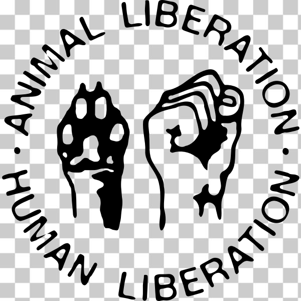 Free: SVG Animal LiberationHuman Liberation sign vector drawing - nohat.cc