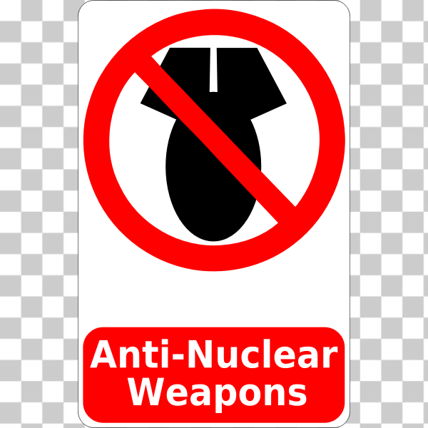SVG Anti-Nuclear weapons sign vector image