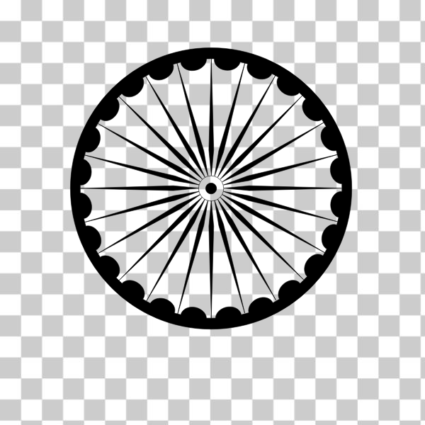 SVG Ashok Chakra symbol vector image