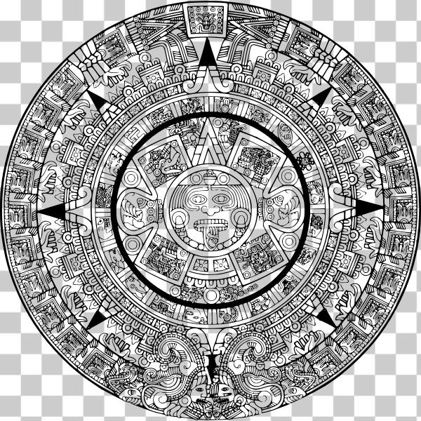 Free: SVG Aztec calendar nohat cc Free: SVG Aztec calendar nohat cc
