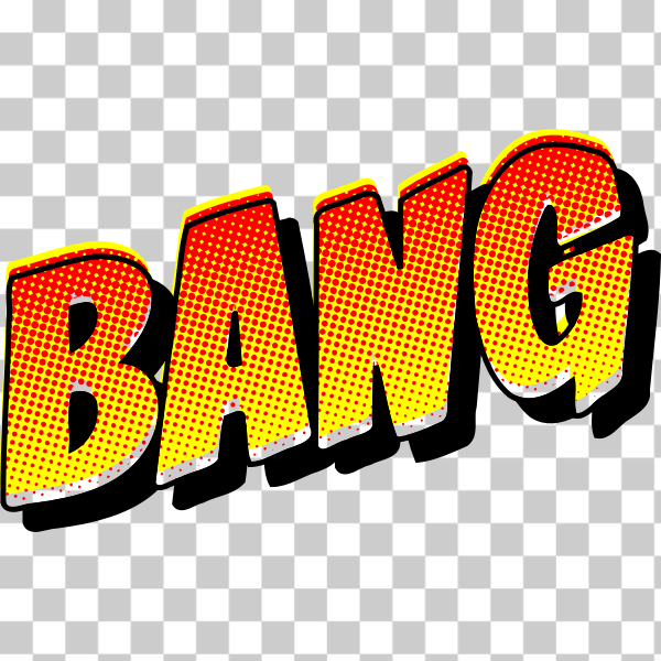 SVG BANG vintage comic book sign vector drawing