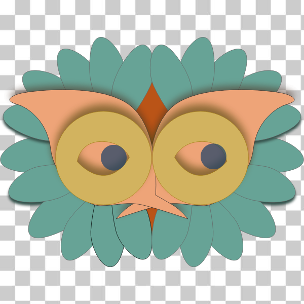 SVG Bird mask vector image