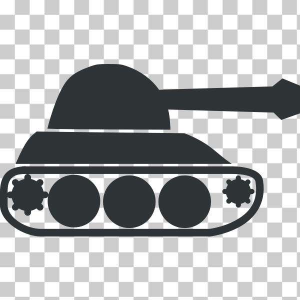 SVG Black army tank vector icon
