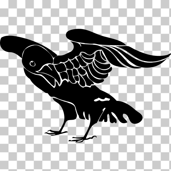 SVG black crow
