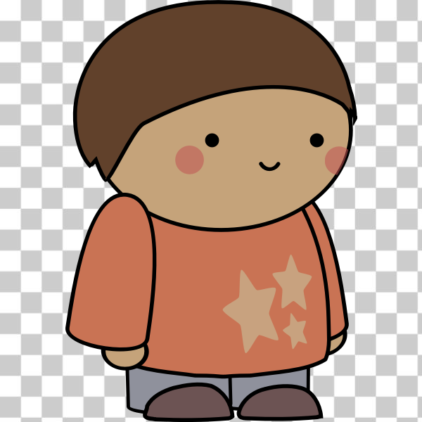 SVG Blushing comic character