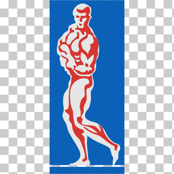 SVG Bodybuilder color vector image