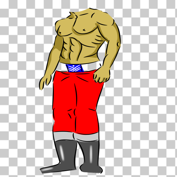 SVG Bodybuilder without head vector illustration