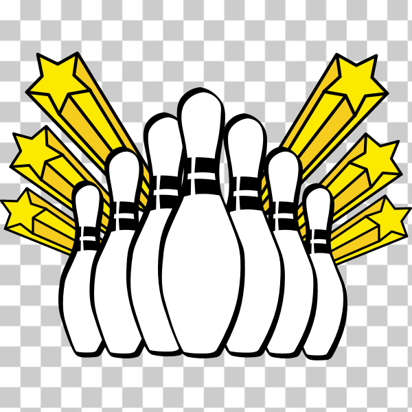 SVG Bowling pins icon vector image