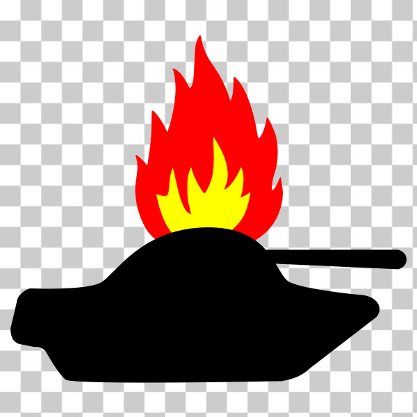 SVG Burning tank vector image