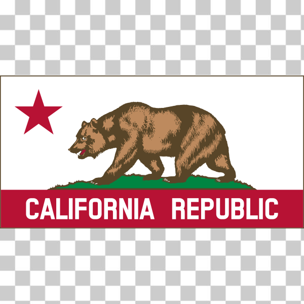 SVG Californian Republic banner vector clip art