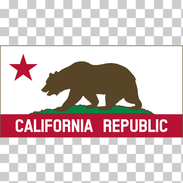 SVG Californian Republic flag vector drawing