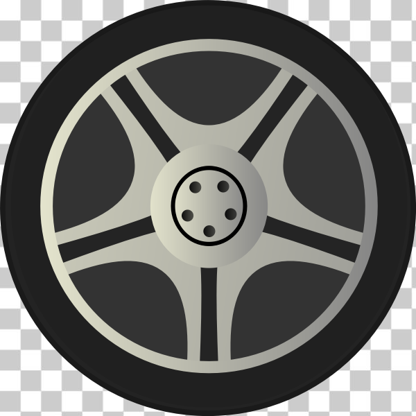 SVG Car Wheel Tire Vector Image