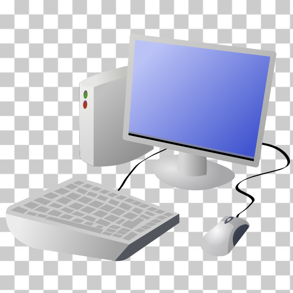 SVG Cartoon desktop computer vector image