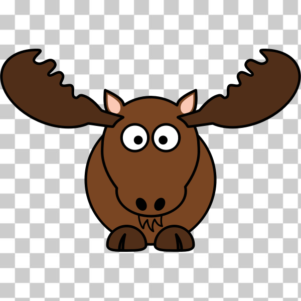 SVG Cartoon moose vector image