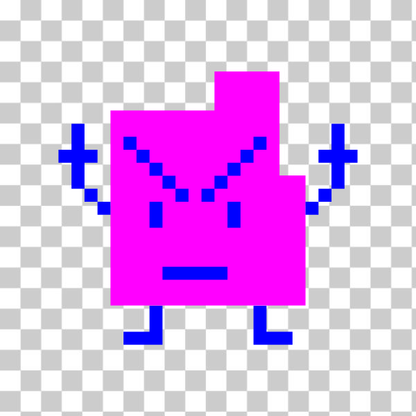 SVG Cartoon pixel character